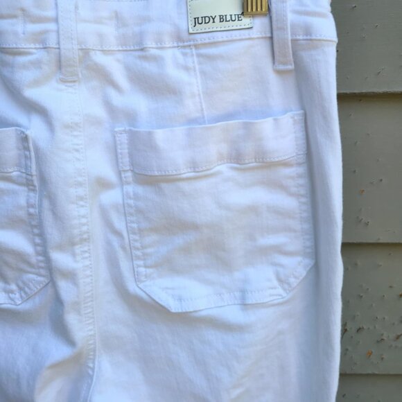 Judy Blue White Flair Fit Button Fly Jeans size 9/29 - Picture 9 of 13